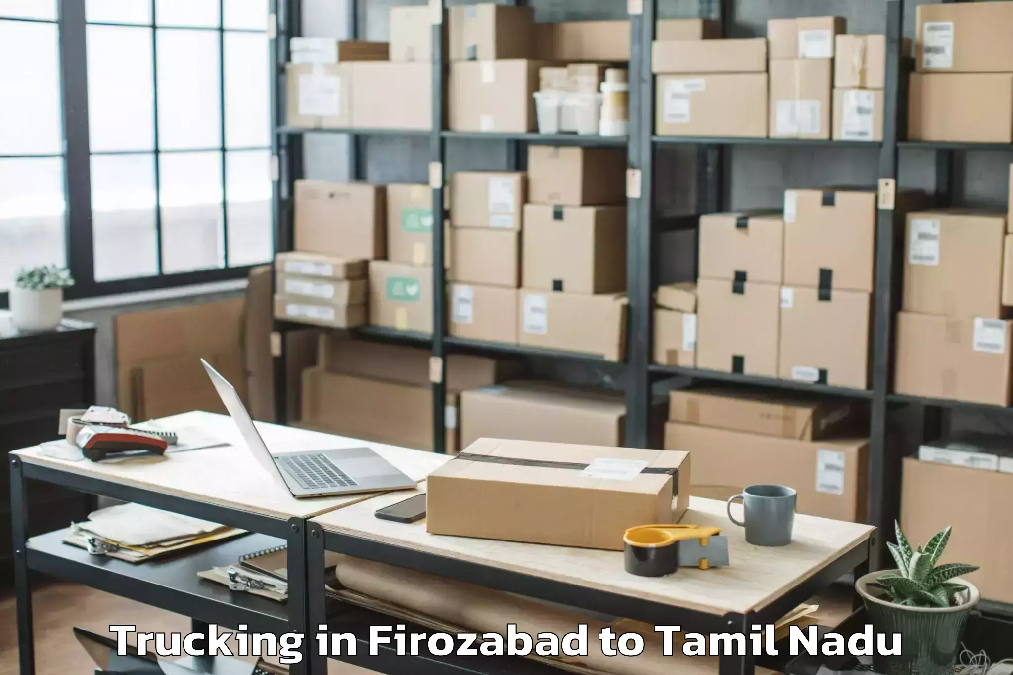 Book Firozabad to Ettaiyapuram Trucking Online